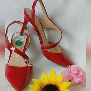 Calvin Klein Elegant Red Strappy Heels